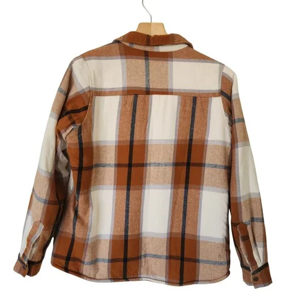 Victory Outfitters Plaid Snap Front Sherpa Lined Flannel Shirt Jacket Cozy - Picture 2 of 11